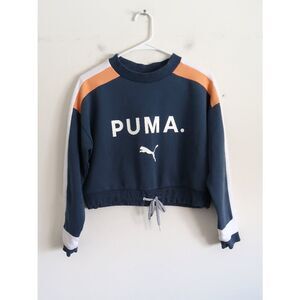 Puma Striped Sleeve Sweatshirt - Size XS